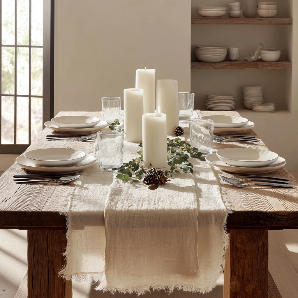 cheesecloth table runner ideas