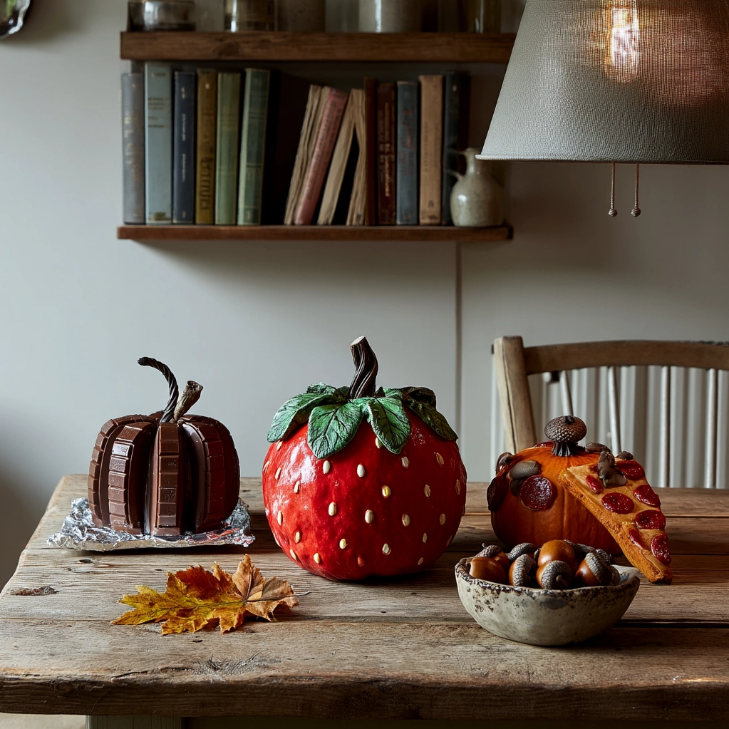 food themed pumpkin decorating ideas