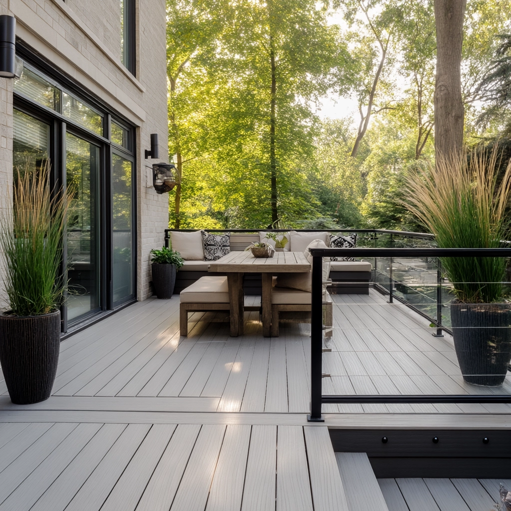 grey two tone deck ideas