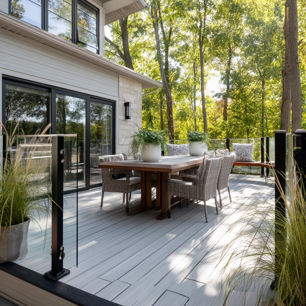 grey two tone deck ideas