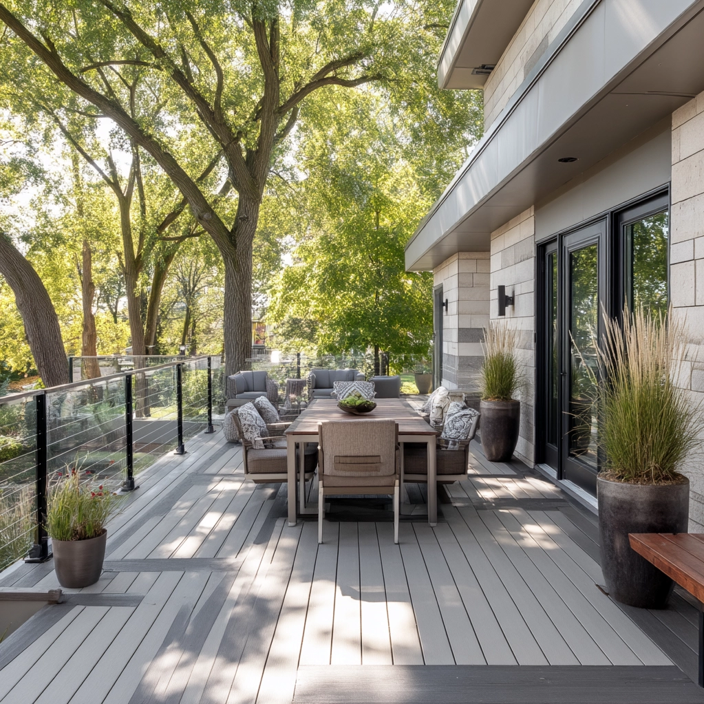 grey two tone deck ideas