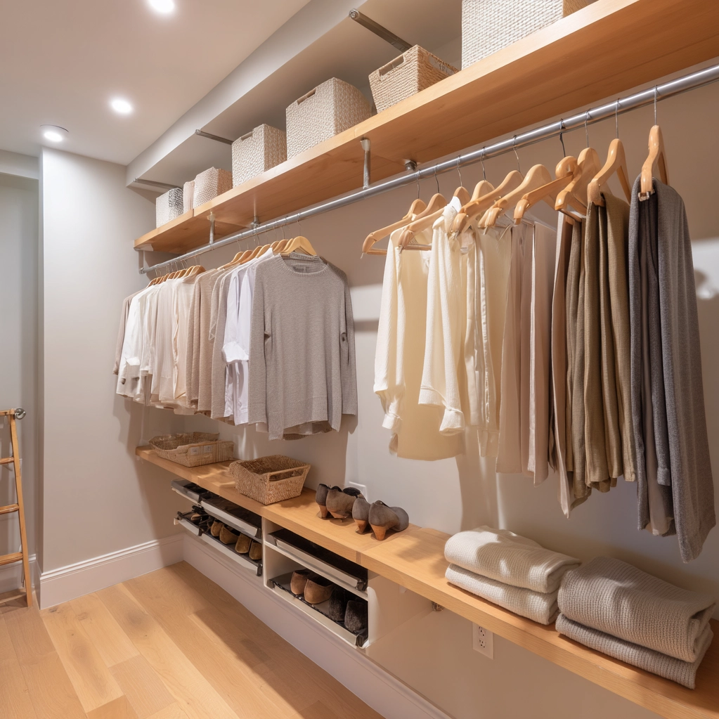 ideas for double rod closets