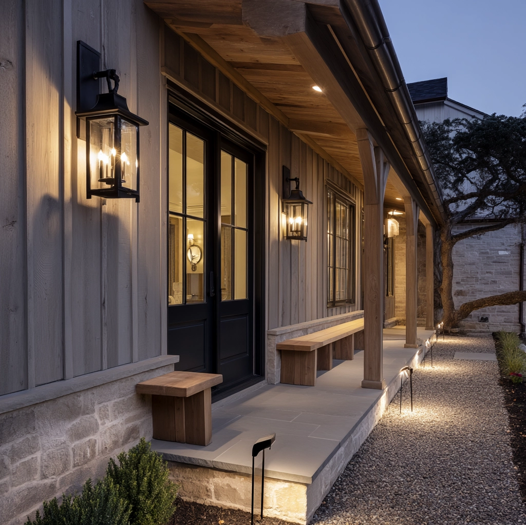 modern farmhouse exterior lighting ideas