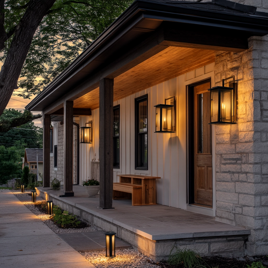 modern farmhouse exterior lighting ideas