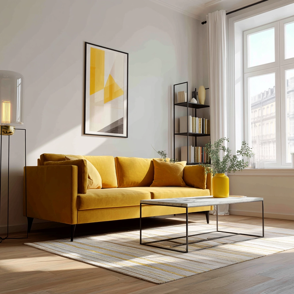 modern yellow living room ideas