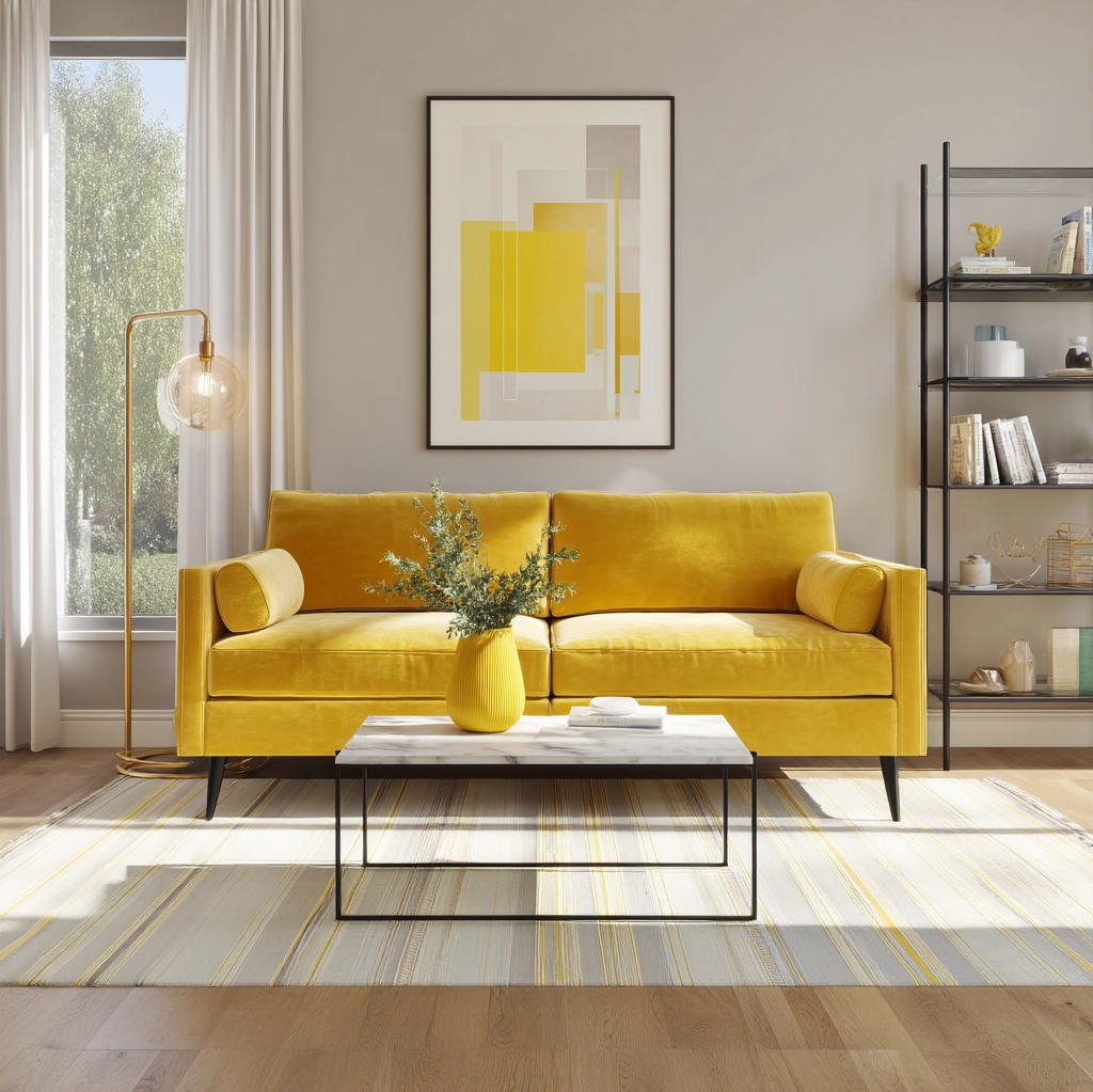 modern yellow living room ideas