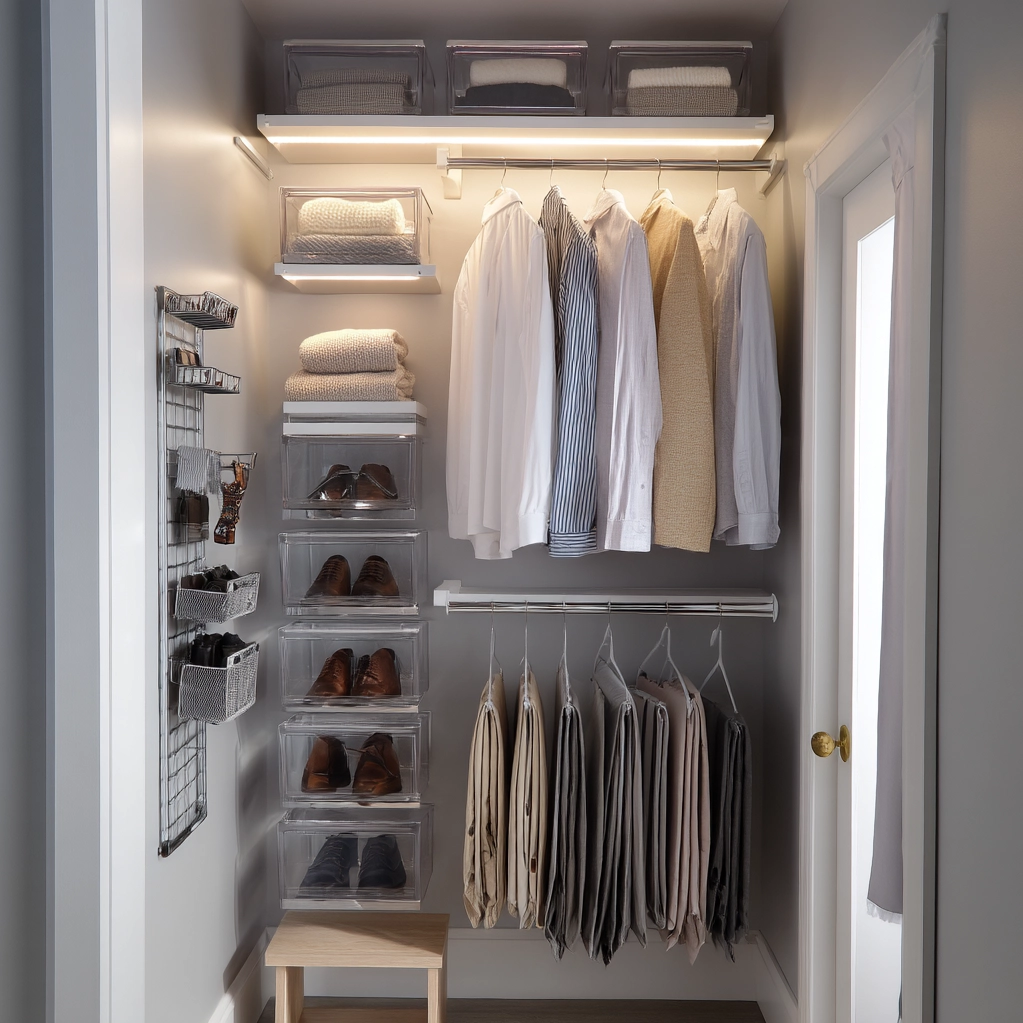 narrow closet ideas