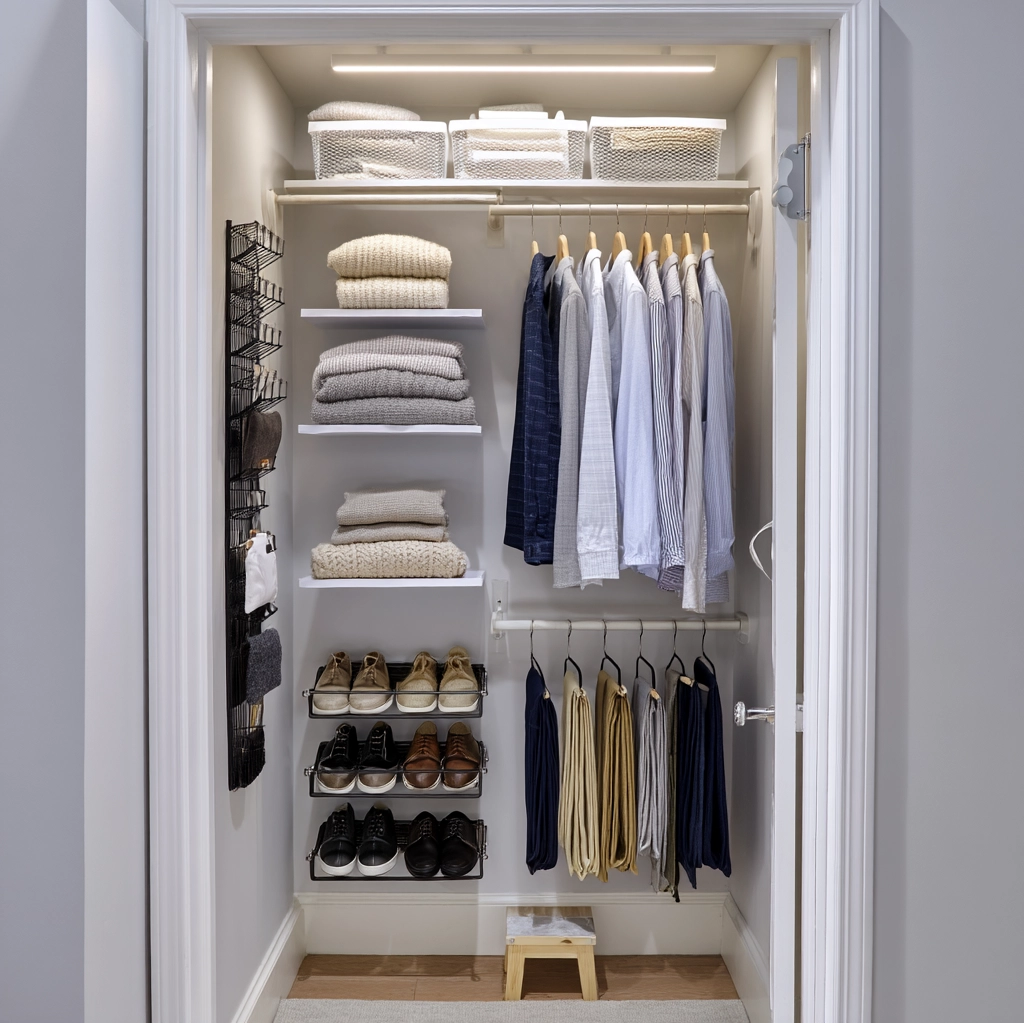 narrow closet ideas