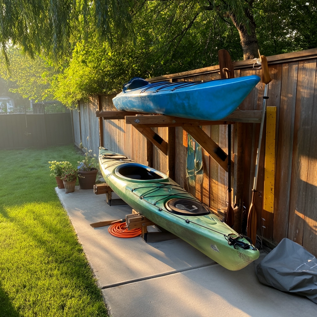 outdoor kayak storage ideas