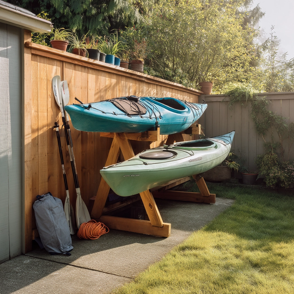 outdoor kayak storage ideas