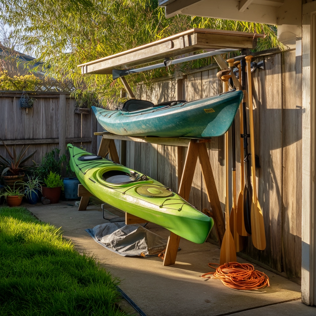 outdoor kayak storage ideas