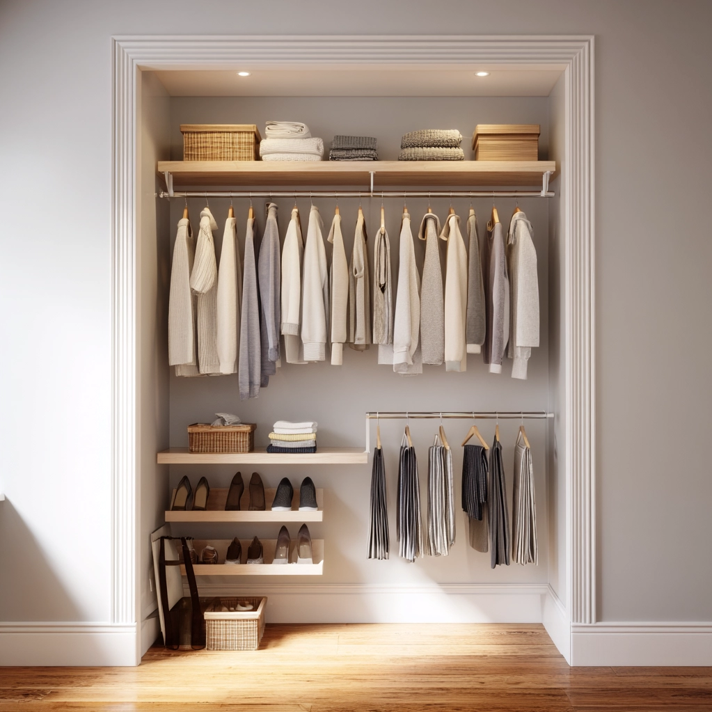 ideas for double rod closets