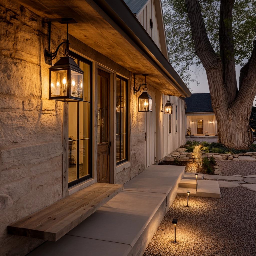 modern farmhouse exterior lighting ideas