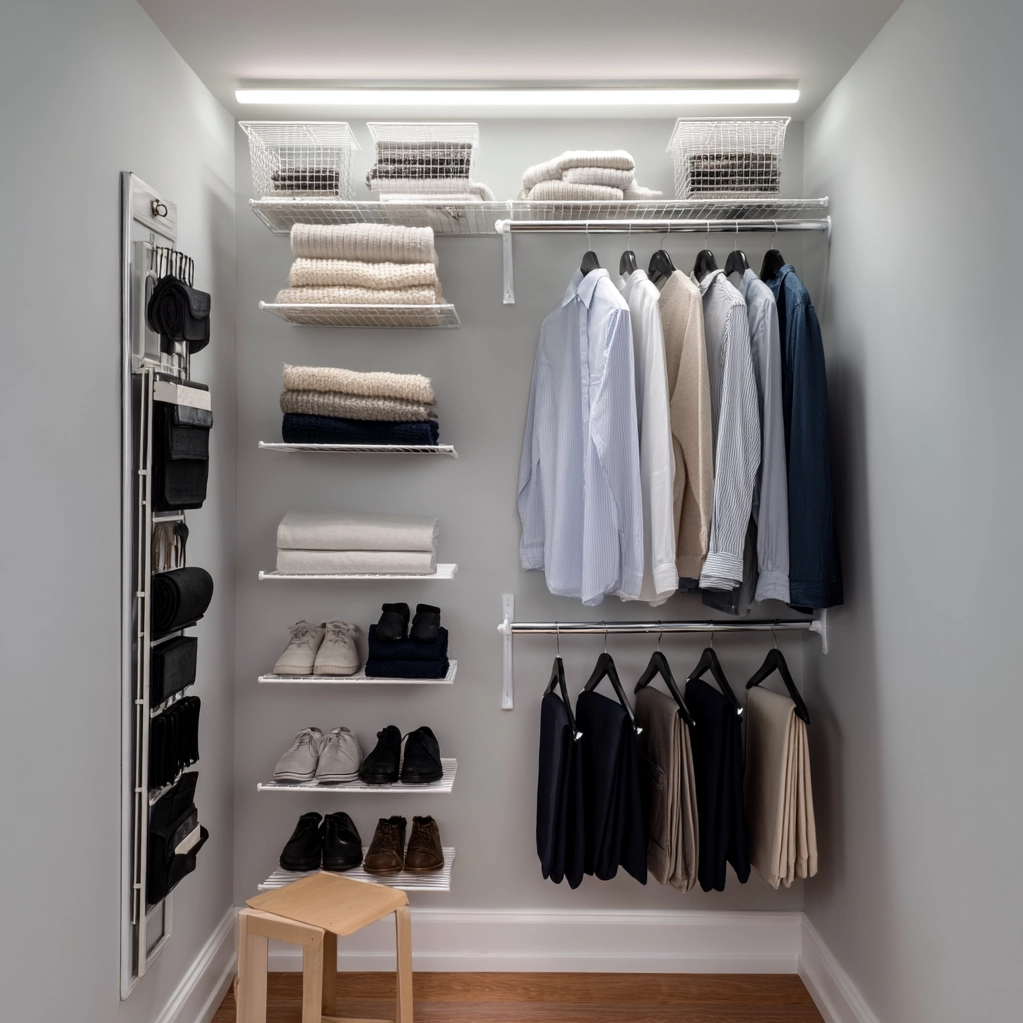 narrow closet ideas