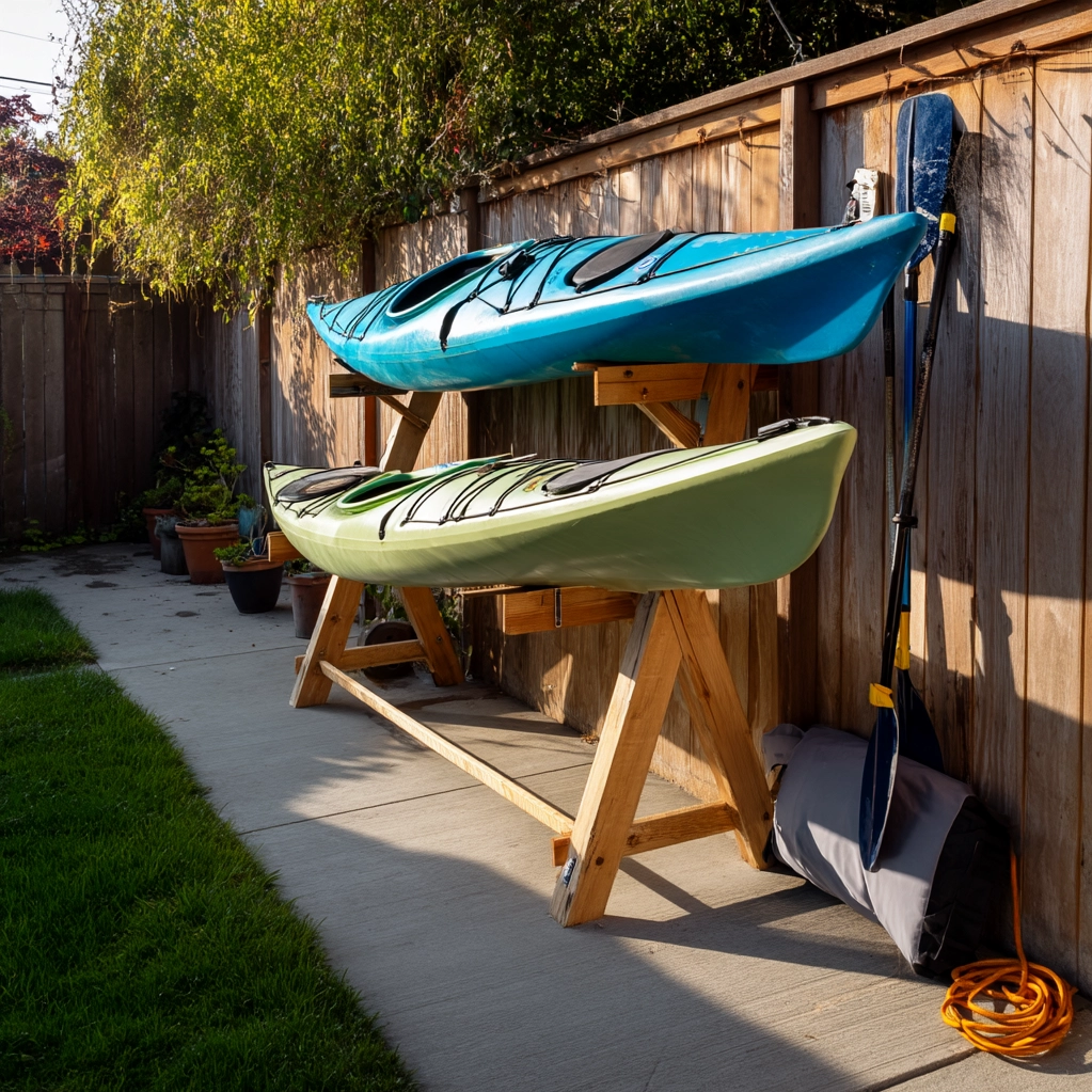 outdoor kayak storage ideas
