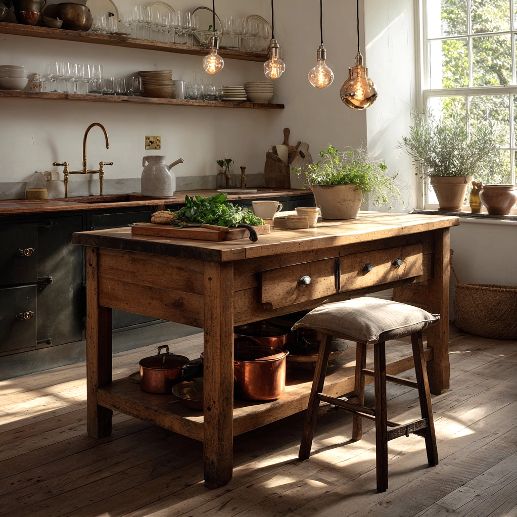 antique kitchen island