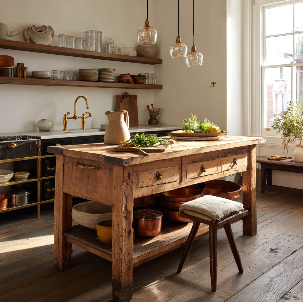 antique kitchen island