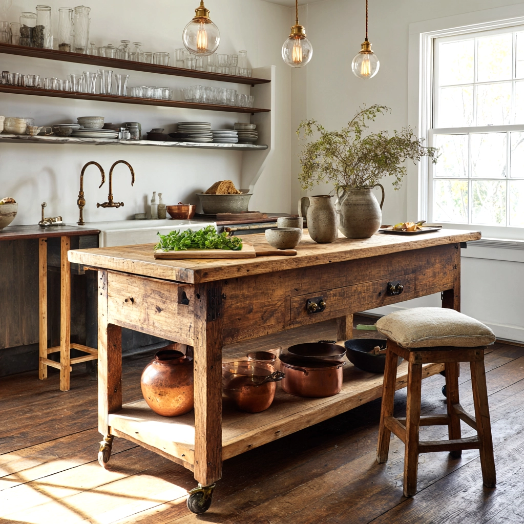 antique kitchen island