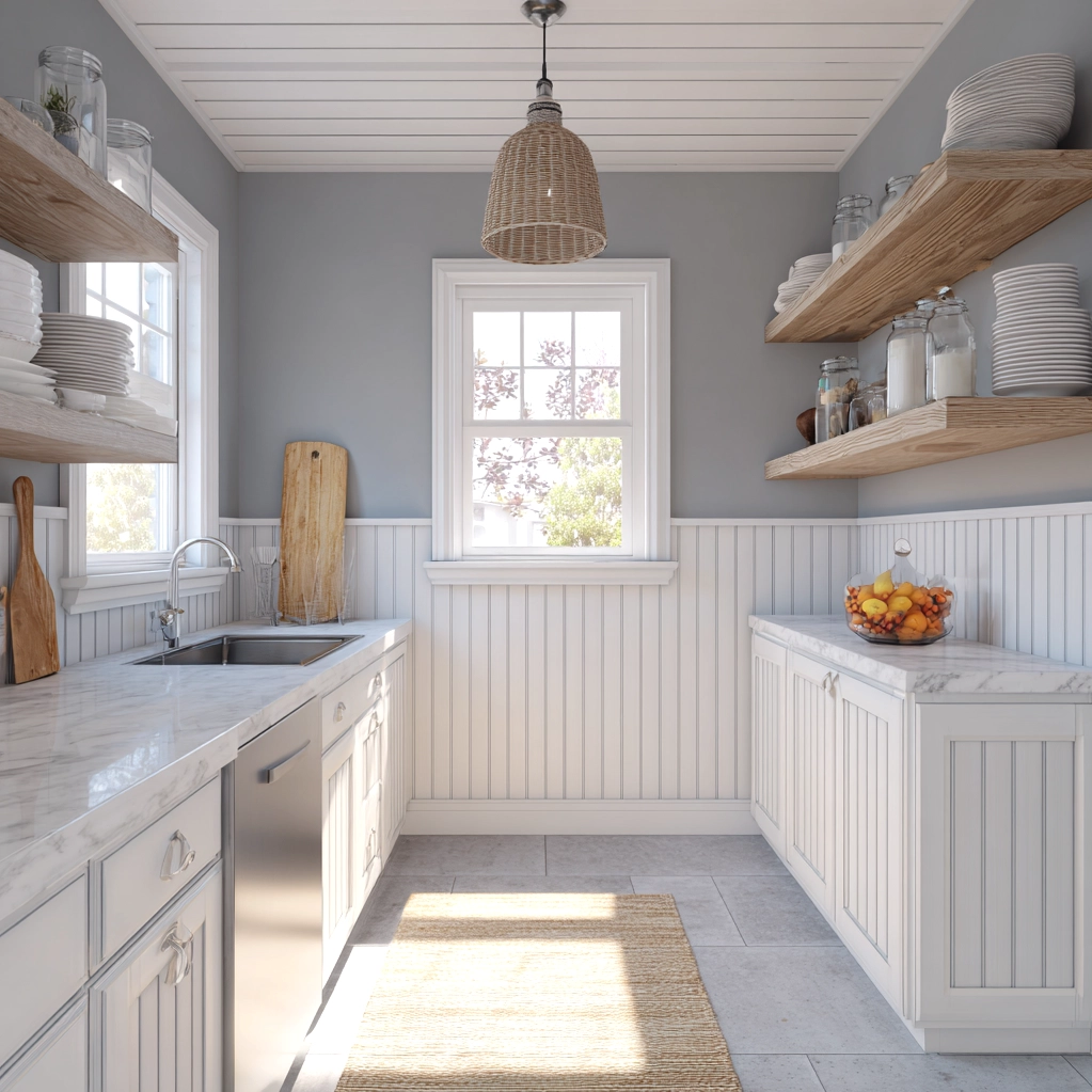 bead board walls kitchen
