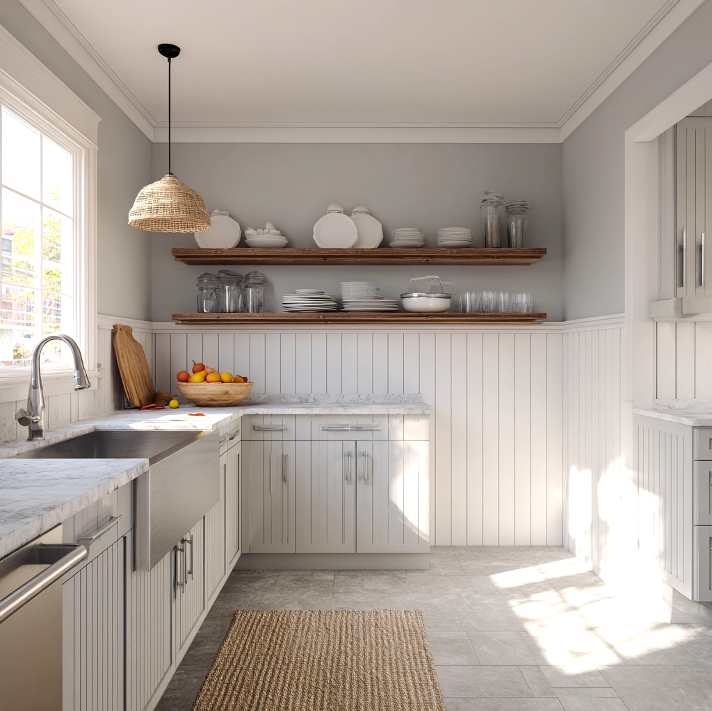 bead board walls kitchen