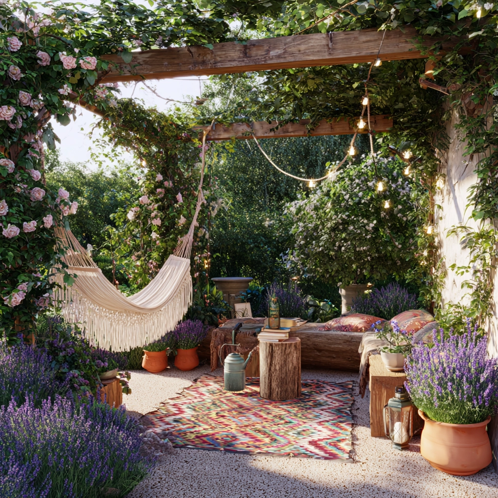 bohemian garden ideas