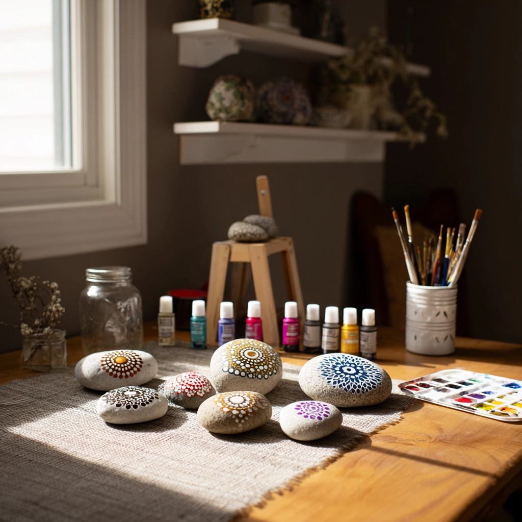circle rock painting ideas