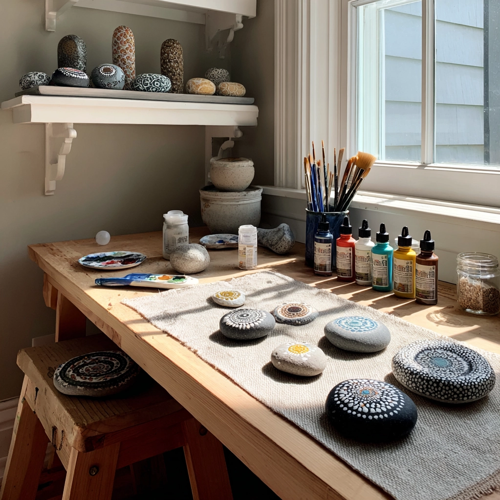 circle rock painting ideas