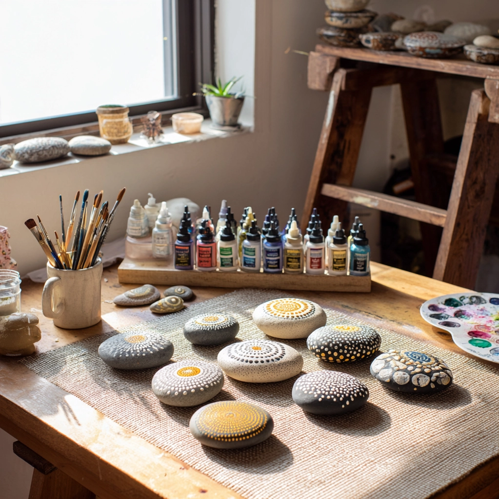 circle rock painting ideas