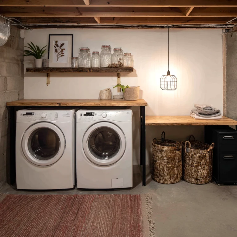 Cozy Unfinished Basement Laundry: Transform Your Space with Amazing Warmth