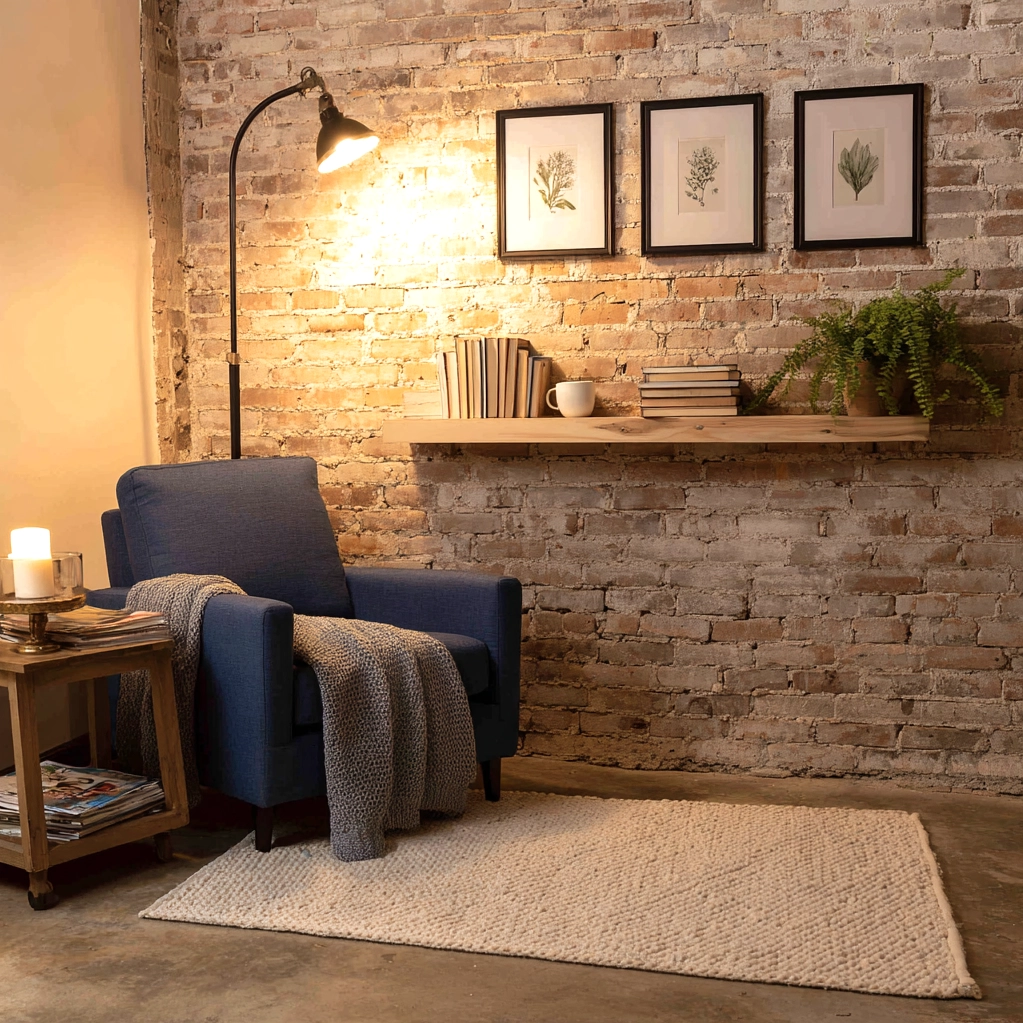 cozy unfinished basement wall