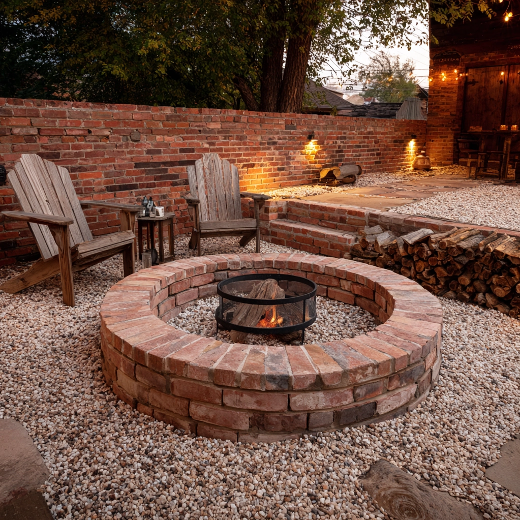 diy brick fire pit ideas