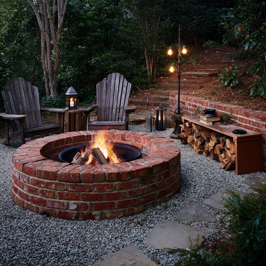 diy brick fire pit ideas