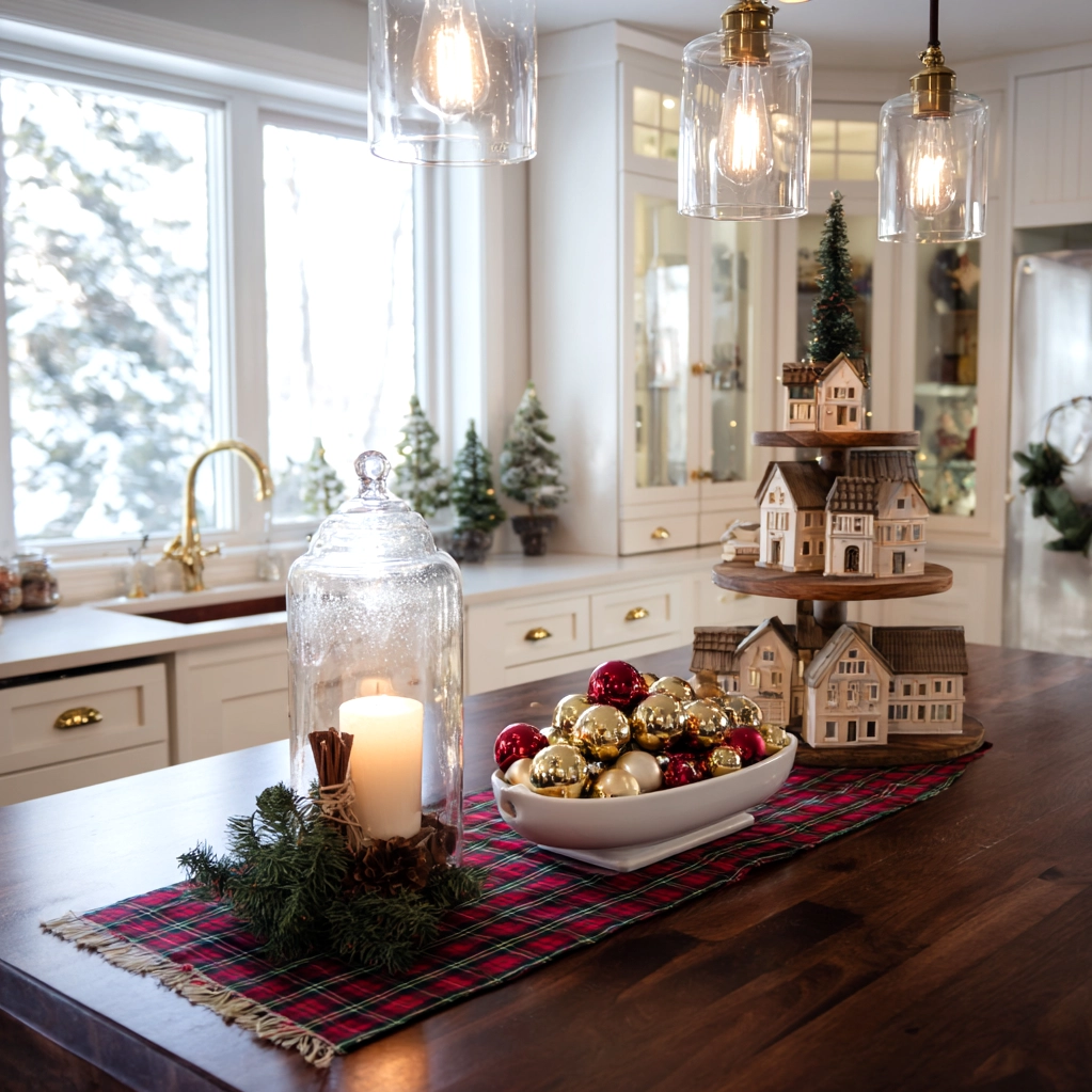 island countertop decor christmas