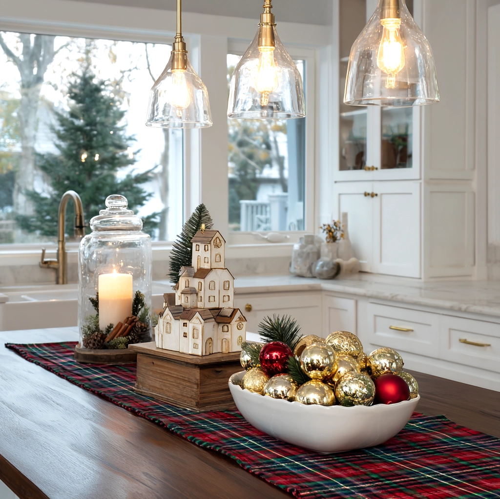 island countertop decor christmas