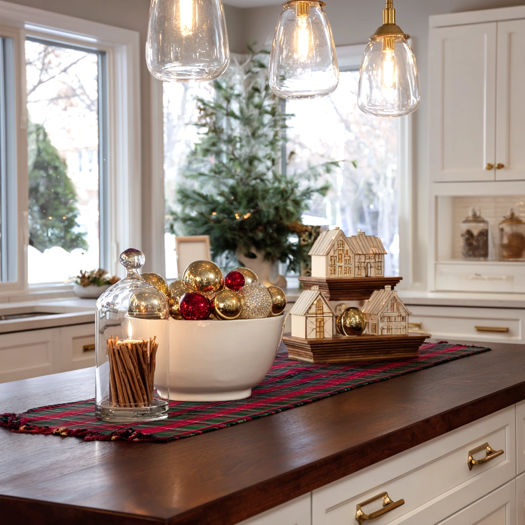 island countertop decor christmas