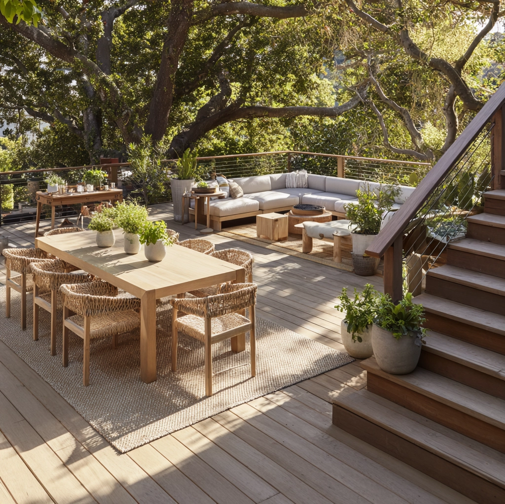 large deck furniture layout ideas