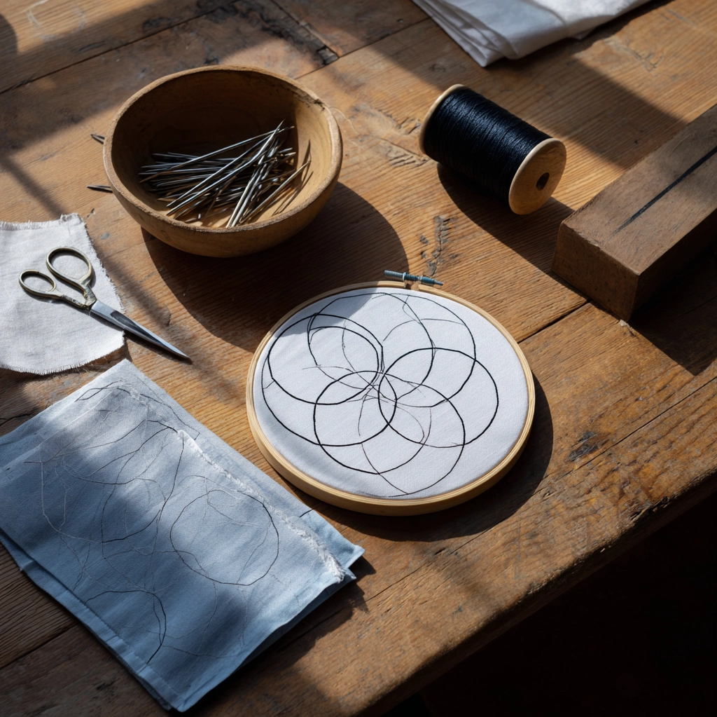 line art embroidery ideas