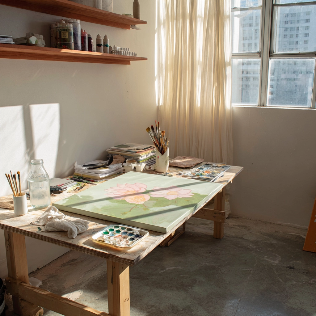 lotus flower painting ideas