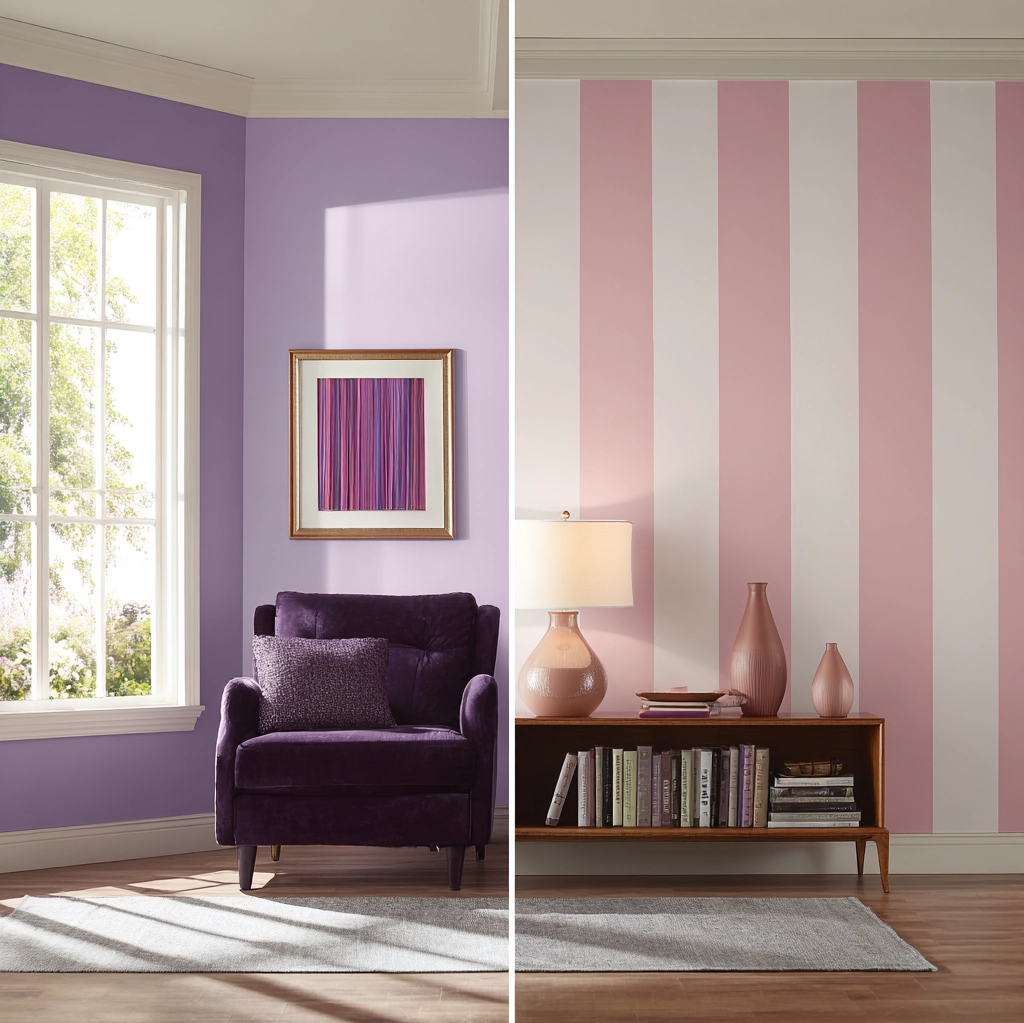 pink and purple painting ideas