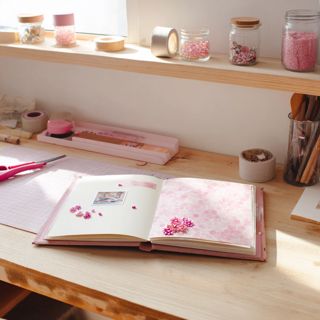 pink scrapbook ideas