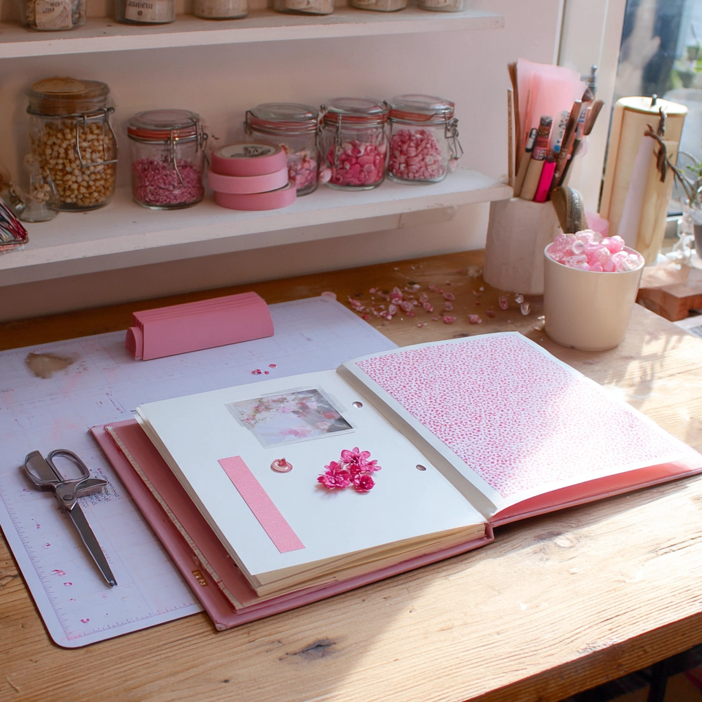 pink scrapbook ideas
