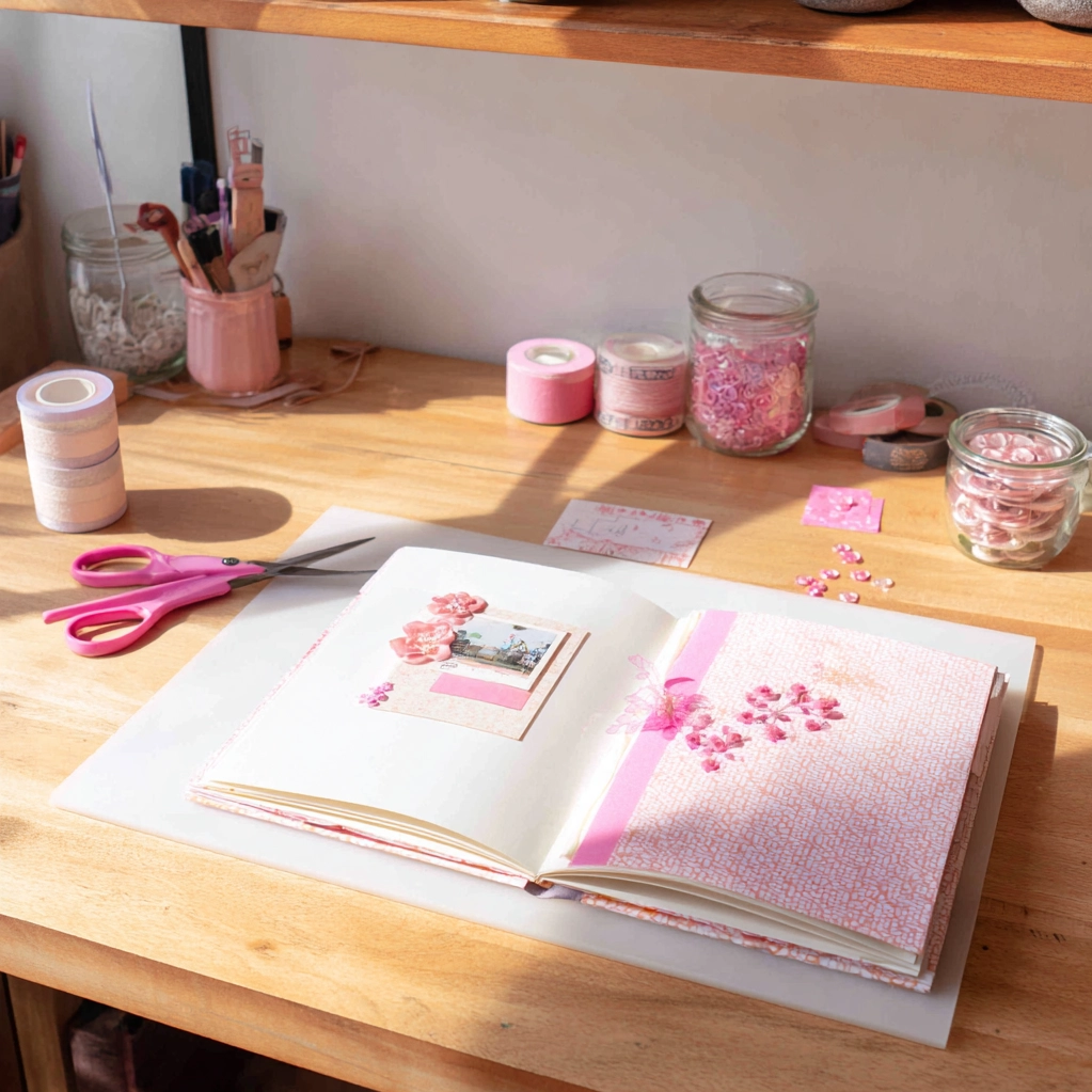 pink scrapbook ideas