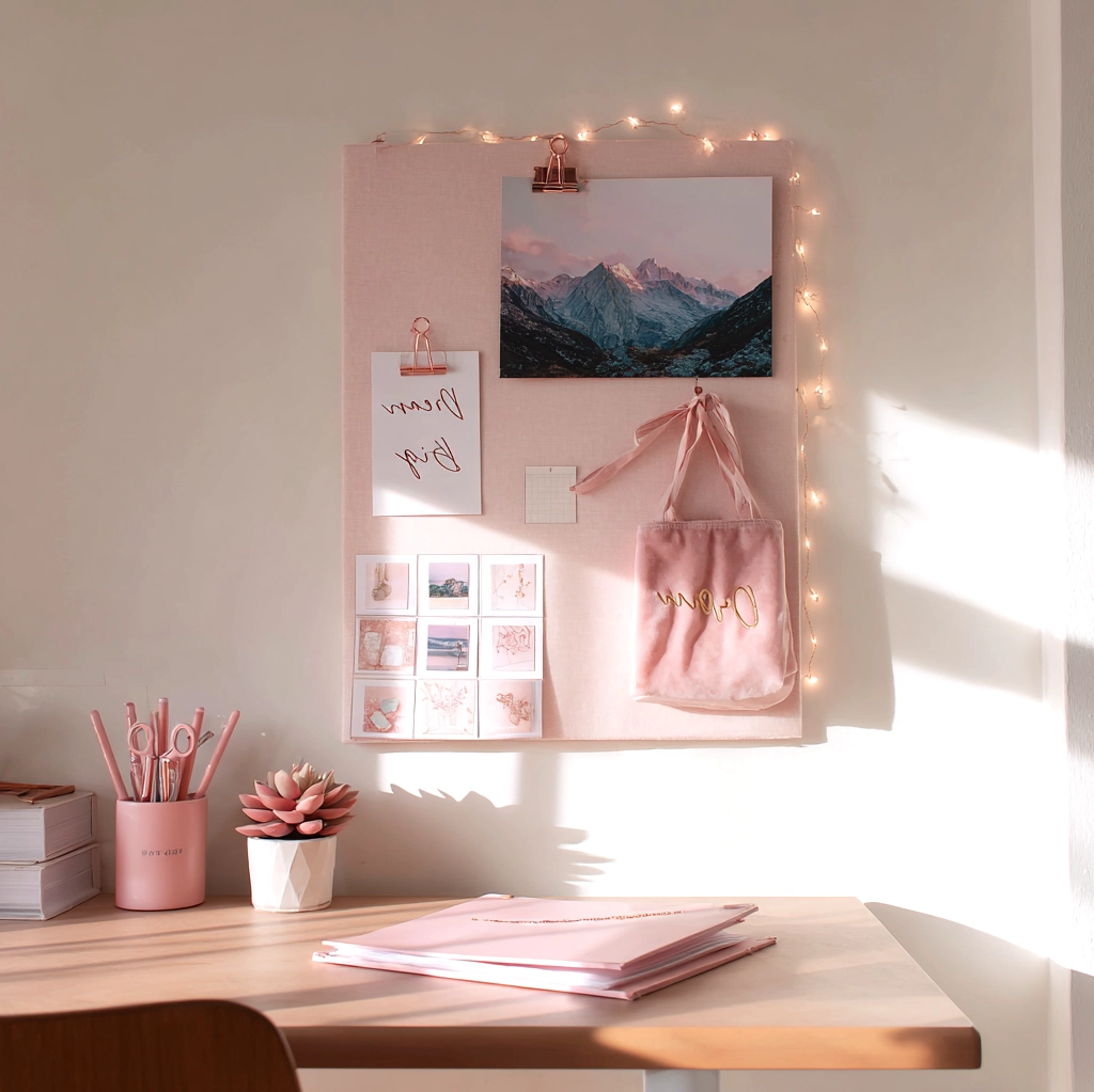 pink vision board ideas aesthetic