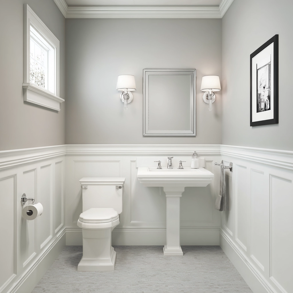 powder room wainscoting ideas