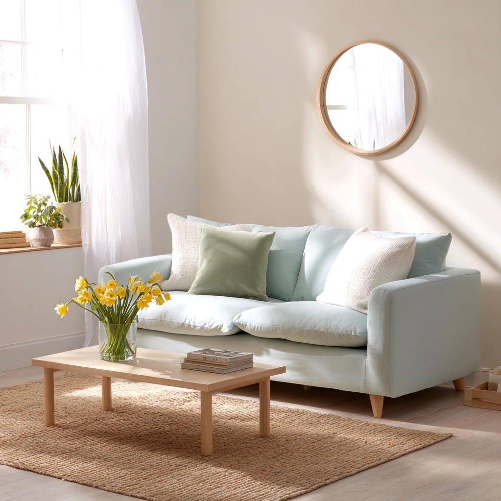 spring living room decor
