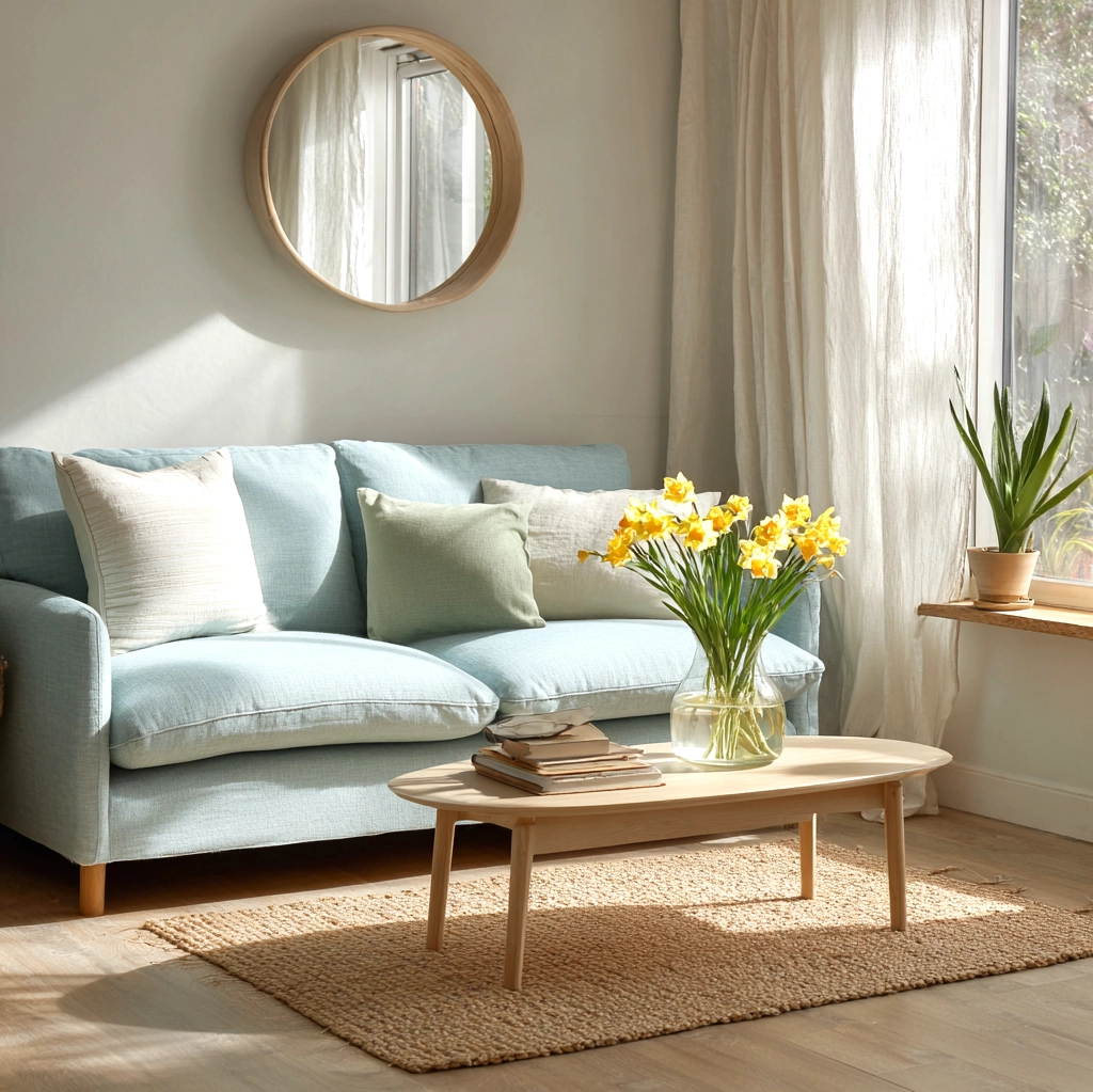spring living room decor