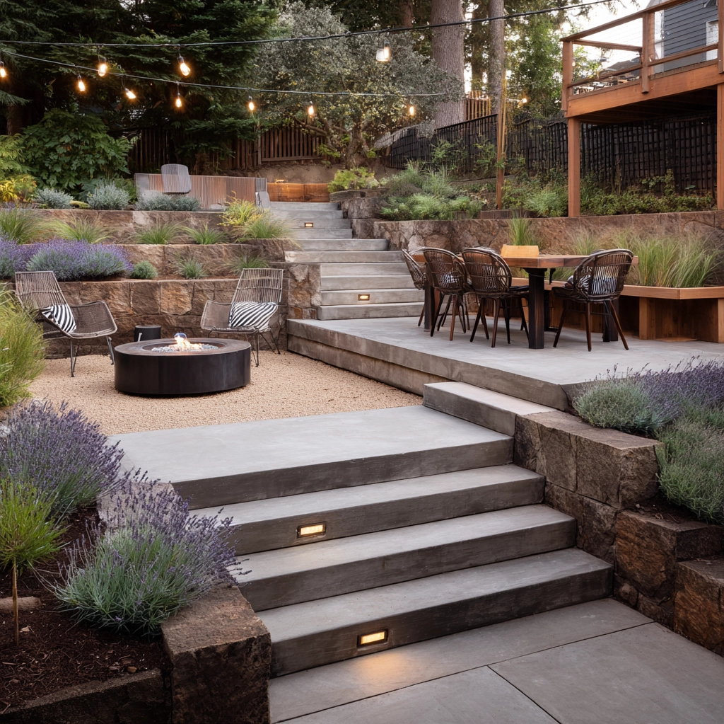 tiered patio ideas