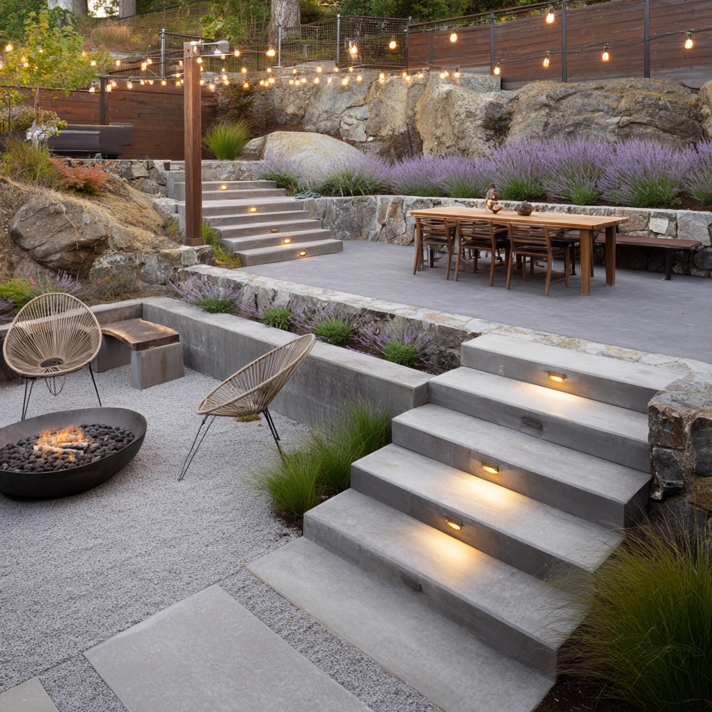 tiered patio ideas