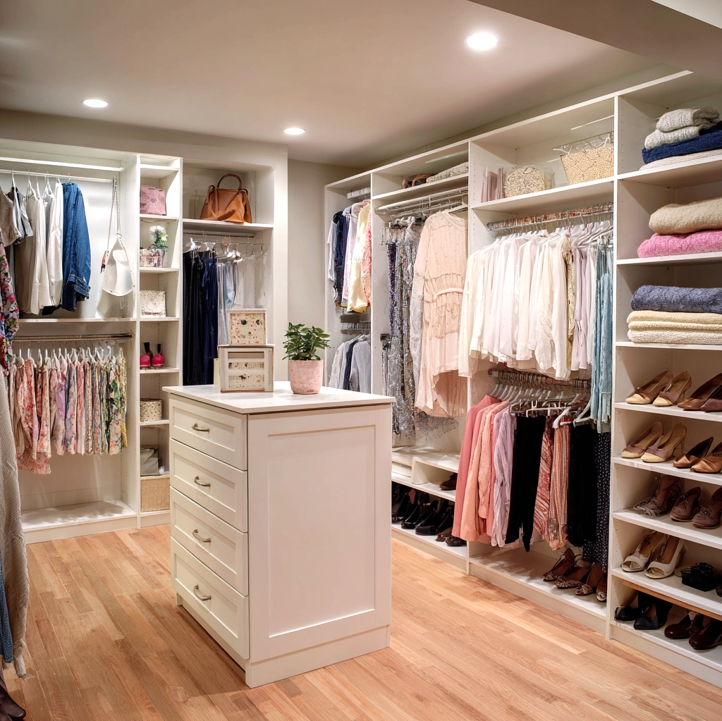 walk in closet layout dimensions