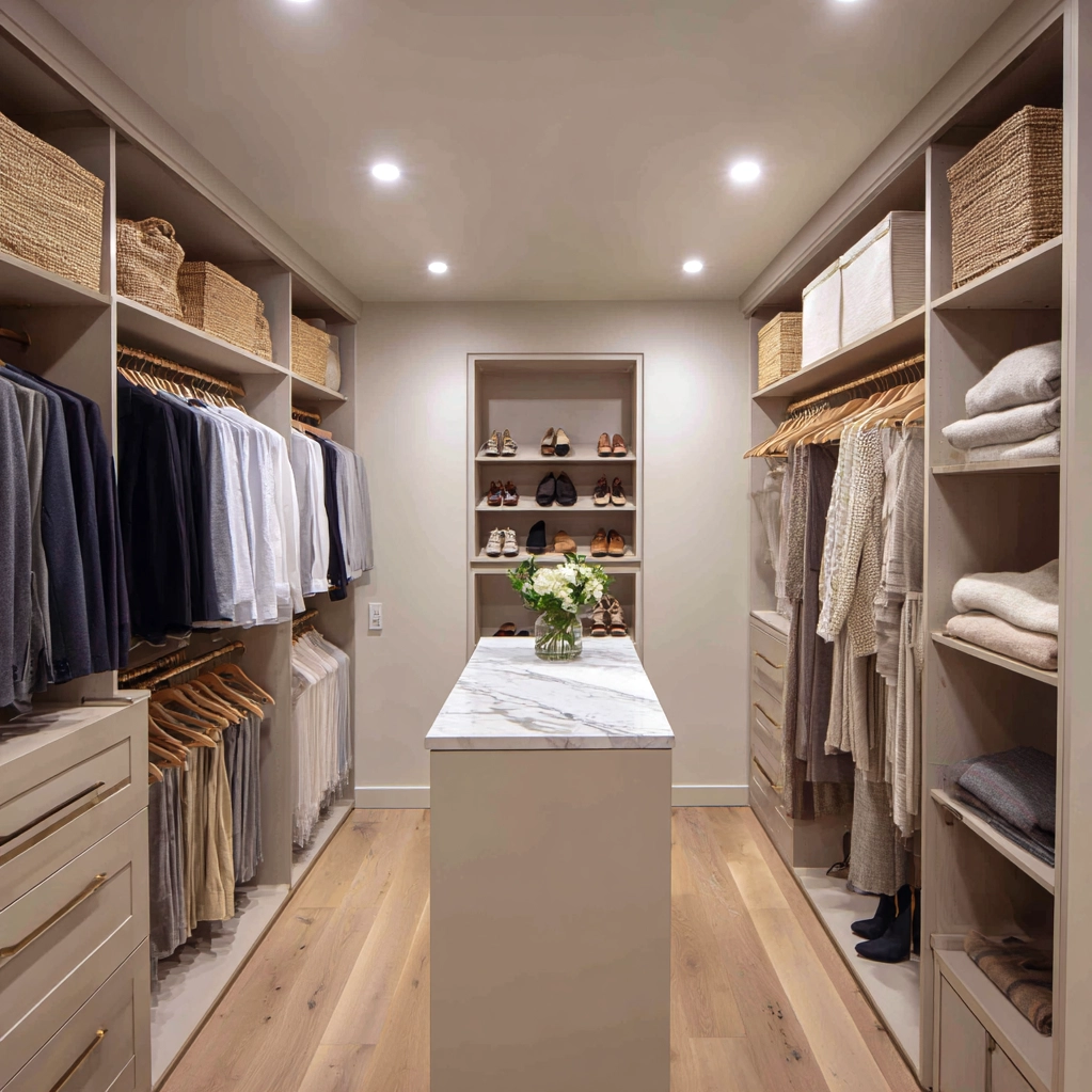 walk in closet layout floor plans